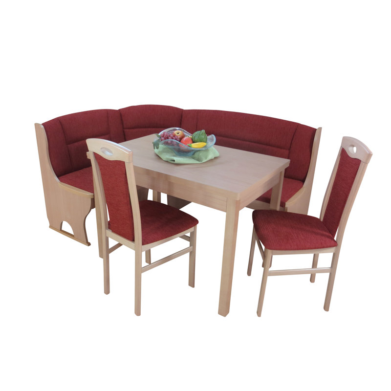 Sommerallee Eckbankgruppe mit ausziehbarem Tisch, 2 Stühlen und einer